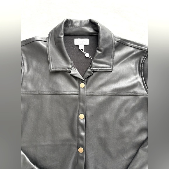 NWT - Mudpie Salem Vegan Leather Shacket.  Size Medium. - Picture 6 of 16